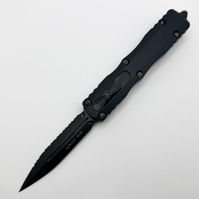 Microtech Dirac Gold Microtech Dirac S/N 002 DLC Double Edge Full Serrated Signature Series