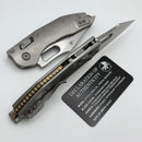 Microtech Marfione Select Manual Stitch RAM LOK Titanium Handles & Part Serrated Stonewash M390MK w/ Double Vapor Blast & Bronze Accents 169RL-11MS1