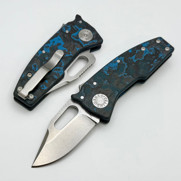 Demko Nano Shark w/ Artic Storm Carbon Fiber Handles & Clip Point CPM-