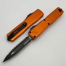 Microtech Ultratech Gen IV D/E Double Full Serrated Black Tactical w/ Orange Handle 11224-D3OR