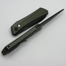 Pro-Tech Oligarch Green Battleworn Aluminum Handle w/ DLC MagnaCut BSA25.Oligarch.1