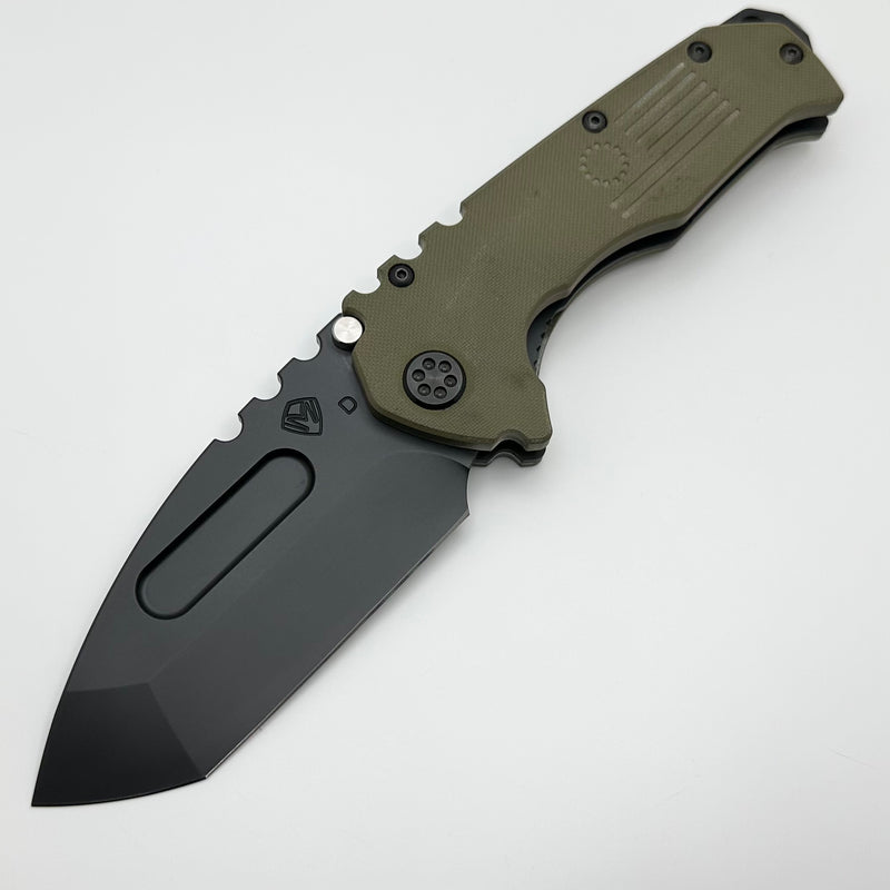 Medford Scout M/P Praetorian OD Green G10 & PVD D2 Blade w/ Black Hardware/Clip