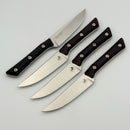 Microtech Steak 4 Piece Set Black Cherry G-10 Handle w/ Stonewash M390MK 3600-10SETBC