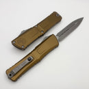 Microtech Knives Combat Troodon Gen III Apocalyptic Full Serrated Double Edge w/ Tan Handle 1142-12APTA