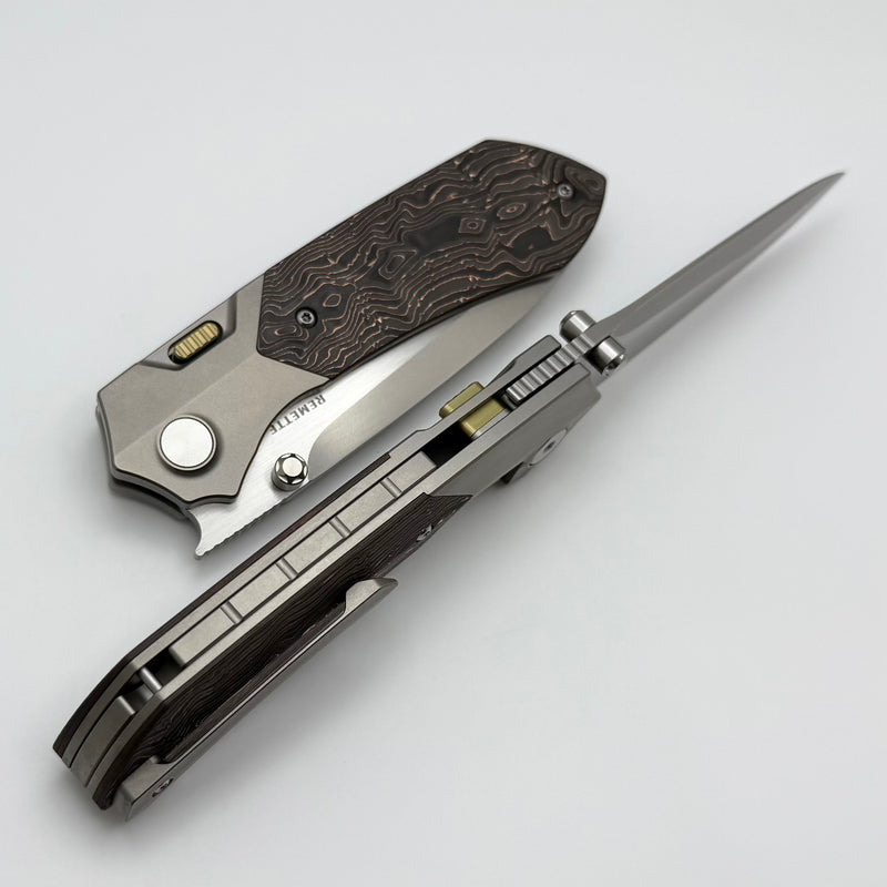 Remette RT Meteor Titanium Handles w/ Carbon Fiber Inlays & M390 RTPT-