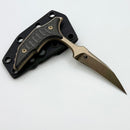Microtech & Bastinelli Bee Marfione Select Bronze Stonewash w/ Carbon Fiber Handles & Bronze Hardware 218-13MS2