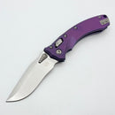 Microtech Amphibian Mini RAM LOK Stonewash Titanium Galactic Purple Fluted & Stonewash M390MK w/ Blue Accents 137MRL-10FLMS16