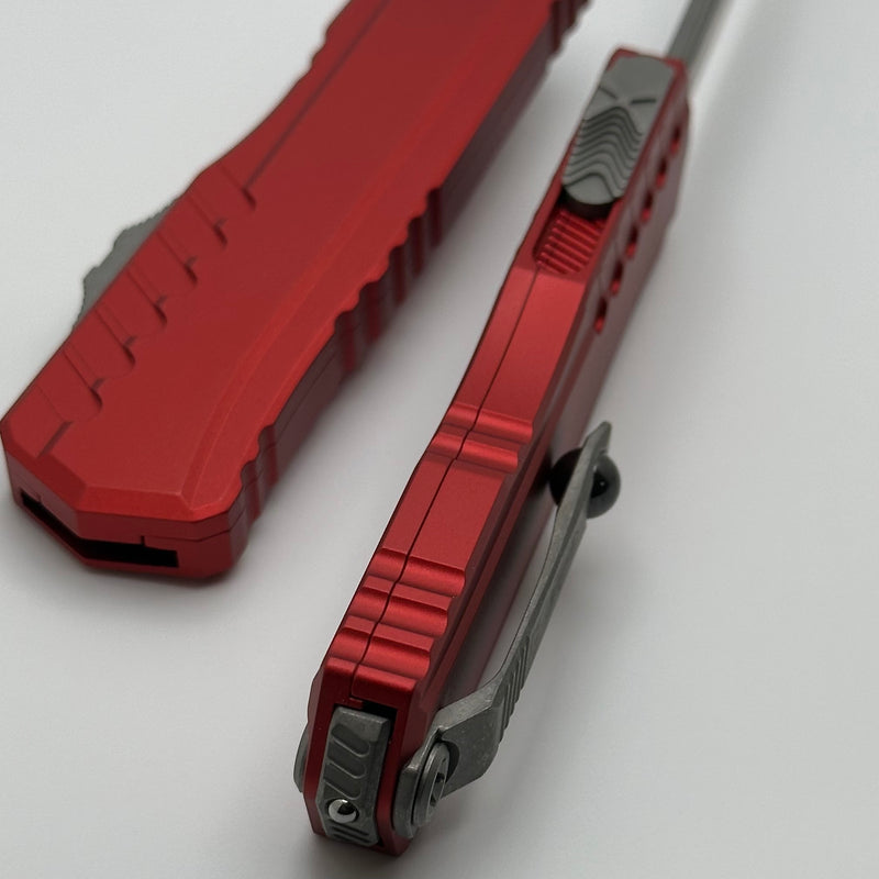 Microtech Cypher II S/E Apocalyptic Standard & Red Handle 1241-10APRD