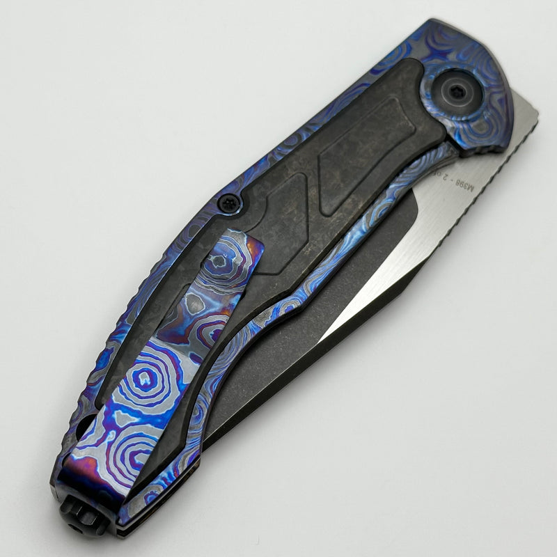 Custom Knife Factory Veksha HD ZircuTi & Crystal Ti Handles w/ Two Tone M398