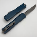 Microtech Ultratech Gen IV D/E Apocalyptic Part Serrated w/ Deep Ocean Handle 11224-11APDO