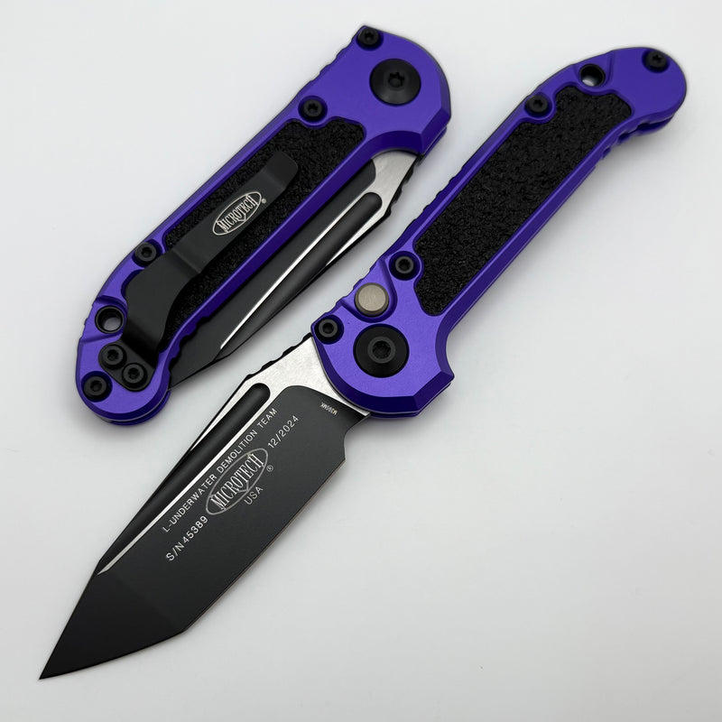 Microtech Knives LUDT Gen III Black Tanto w/ Purple Handle 1136-1PU