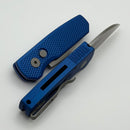 Pro-Tech Runt 5 w/ Textured Blue Handle & Stonewash Wharncliffe MagnaCut R5305-Blue