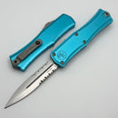 Microtech Knives Mini Hera Satin D/E Partial Serrated M390MK w/ Turquoise Handle 1702M-5TQ