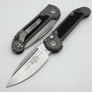 Microtech Knives LUDT Gen III Stonewash Drop Point w/ Natural Clear Handle 1135-10NC