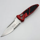 Microtech Socom Elite Auto Red Handles w/ Stonewash S/E Partial Serrated 160A-11RD