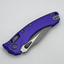 Microtech Amphibian RAM LOK Purple Fluted Aluminum & Apocalyptic Partial Serrated M390MK 137RL-11APFLPU