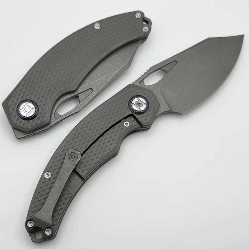 Kunwu Padre Diamond Titanium Handles w/ Stonewash Vanax