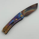 Medford Marauder Full Size Stained Glass Sculpted Titanium Handles w/ 0.26" Vulcan S45 Tanto