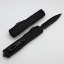 Microtech Ultratech ZBP D/E Part Serrated DLC Shadow Signature Series 1122-2DLCTSH