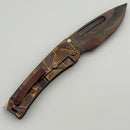 Medford Marauder Full Size Stained Glass Sculpted Titanium Handles w/ 0.26" Vulcan 3V Drop Point