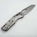 Microtech Marfione Select MSI RAM LOK Frag Titanium Handles w/ Double Vapor Blast & Flamed Accents & Part Serrated Stonewash M390MK 210-11FRMS4