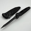 Microtech Socom Elite Blackout Tanto Edge Full Serrated Auto Black Tactical Standard 161A-3T-X4