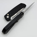 Pro-Tech ATCF Black Aluminum Traffic Pattern Handles w/  Mosaic Button & Polished Blade NYCKS.ATCF.1