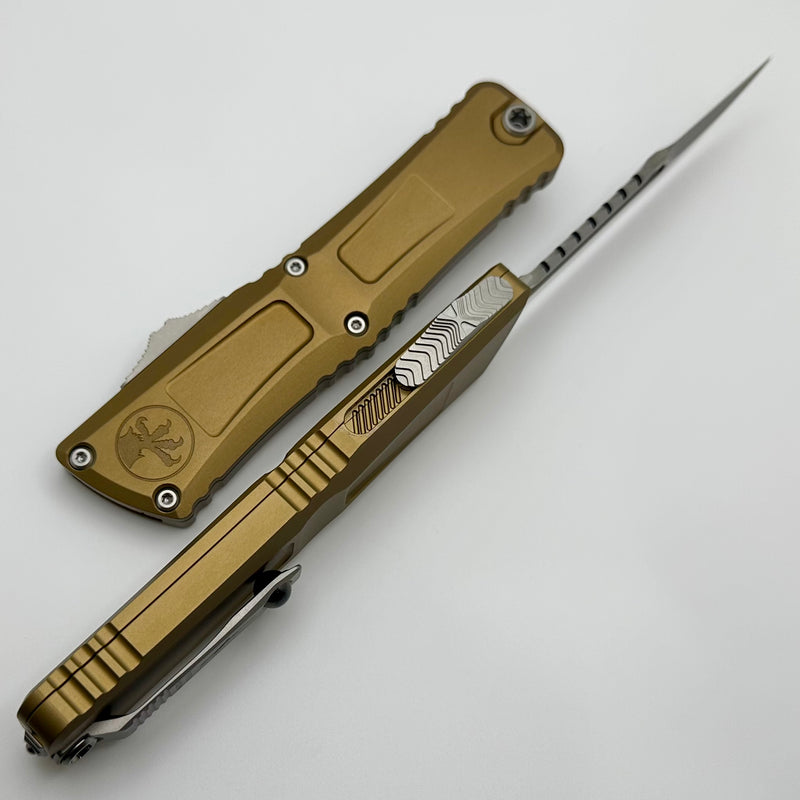 Microtech Knives Combat Troodon Gen III Interceptor w/ Tan Handle Sign