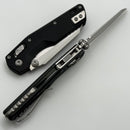 Microtech MSI RAM LOK Mini Black Fluted Aluminum Handles w/ Stonewash M390MK 210M-10FL