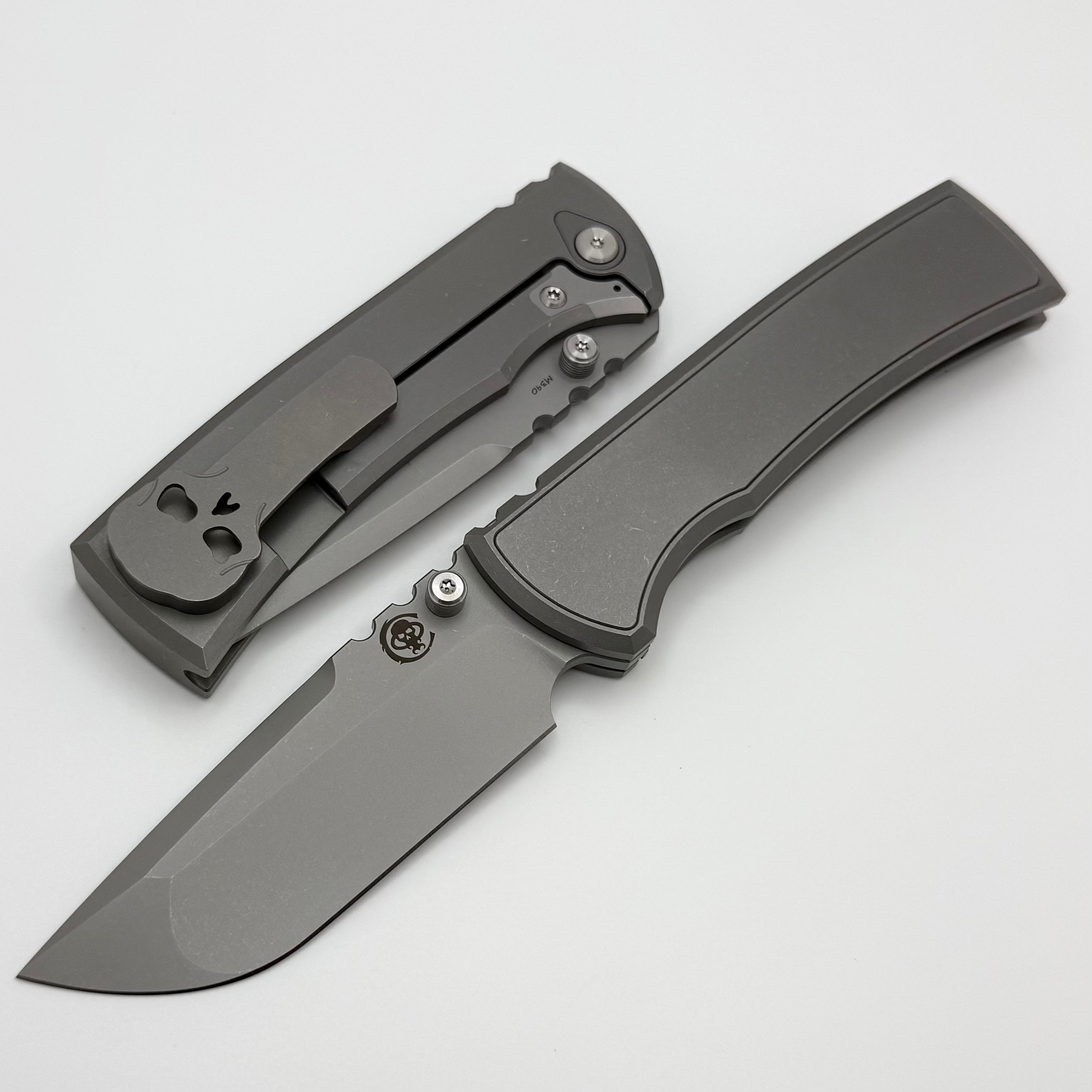 Chaves Knives Redencion 229 w/ Stonewash Titanium Integral Handle w/ M