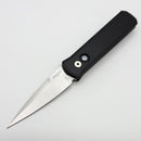Blemish Pro-Tech Godson w/ Black Handle & Mother of Pearl Button w/ Satin 120CV Blade 721-MOP 20CV