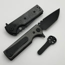 Chaves Knives T.A.K Blackout w/ Black Micarta & PVD Tanto Elmax - Blue Label