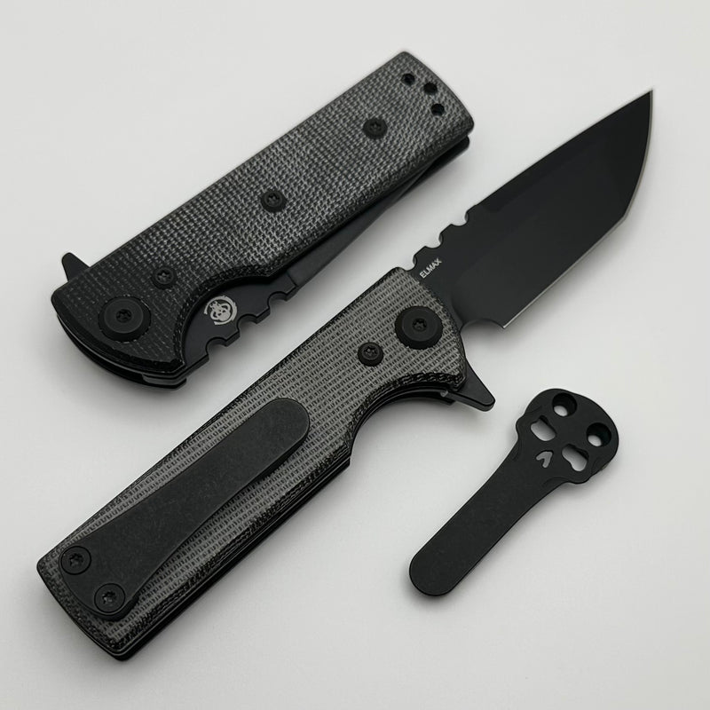 Chaves Knives T.A.K Blackout w/ Black Micarta & PVD Tanto Elmax - Blue Label