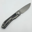 Uldanov Custom Knives Sierra w/ Milled Titanium/Purple Haze Carbon Fiber Inlays & M398 Front Flipper