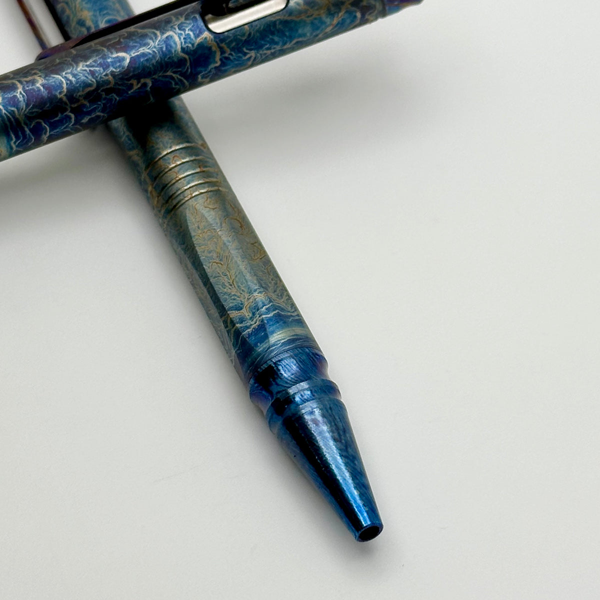 鉛筆ホルダークリテリウムBLANZY CONTE GILBERT 2520✨最終 Spartan Blades Grafi Titanium Pen w/ Titanium Damascus Accents SP2TD