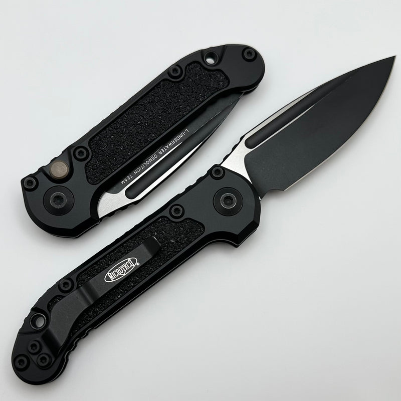 Microtech Knives LUDT Gen III Apocalyptic Black Drop Point w/ Black Handle 1135-1AP