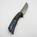 Reate Knives PL-7 Red/Black Micarta Handles & Satin Nitro-V