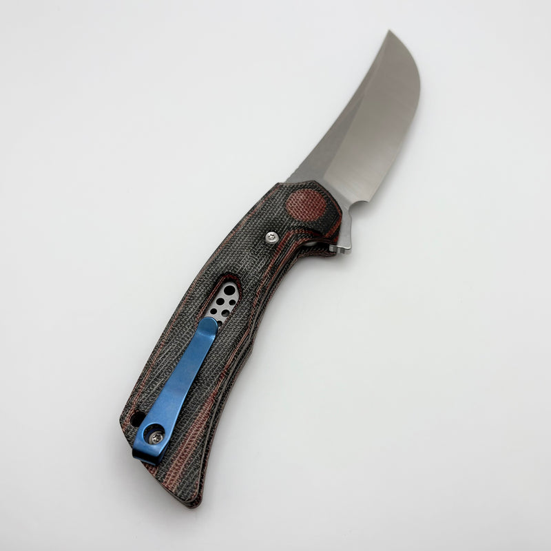 Reate Knives PL-7 Red/Black Micarta Handles & Satin Nitro-V