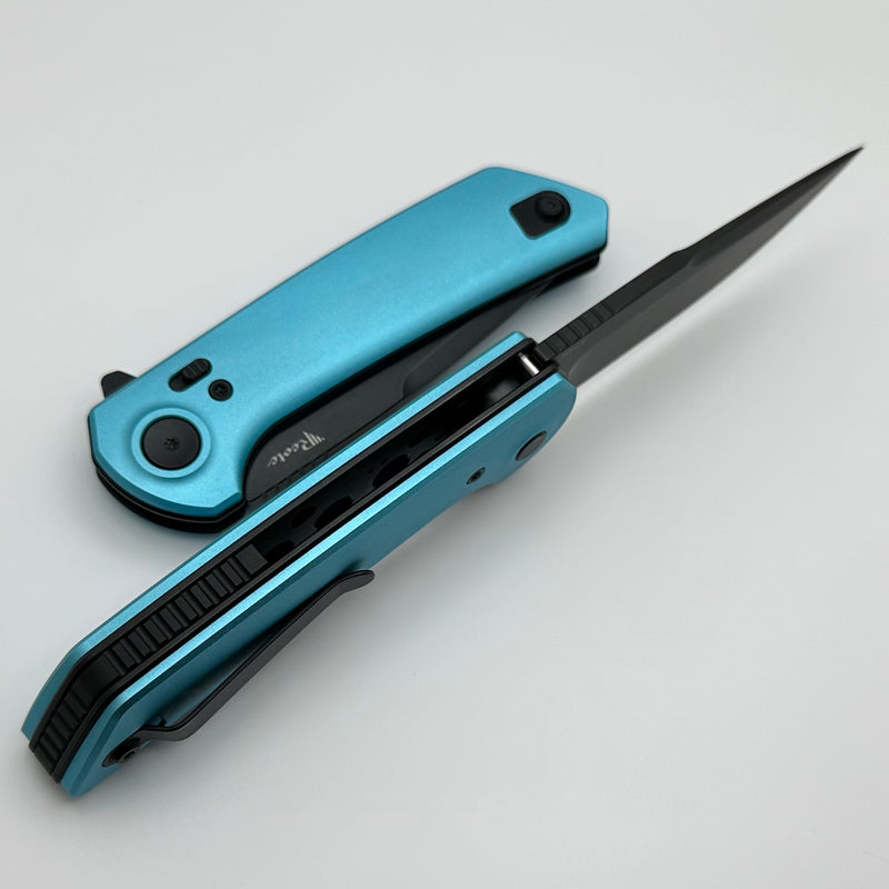 Reate Knives PL-XF Blue Aluminum Handles & PVD Nitro-V