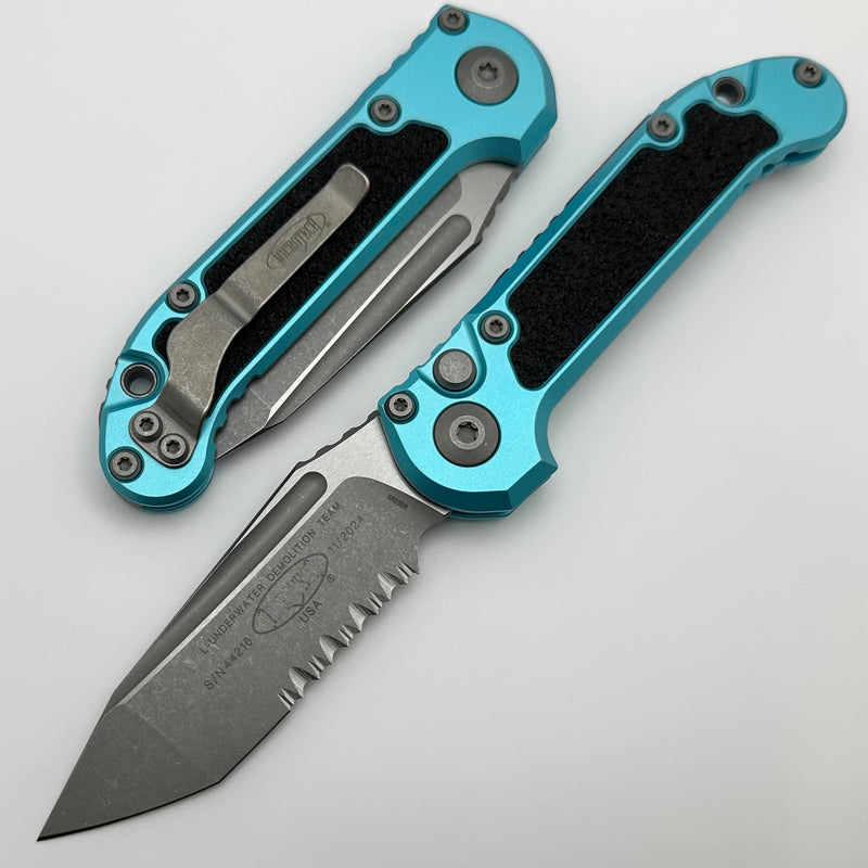 Microtech Knives LUDT Gen III Apocalyptic Partial Serrated Tanto w/ Turquoise Handle 1136-11APTQ