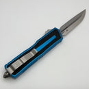 Grenade Blem Microtech Scarab 2 Gen 3 Blue Handles w/ D/E-S Stonewash M390MK 1180-10BL