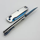 Kershaw Bel Air Raw Aluminum Handles w/ Blue MagnaCut 6105RAWBLU