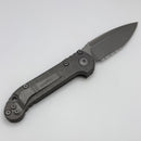 Microtech Knives LUDT Gen III Partial Serrated Apocalyptic Drop Point & Titanium Slab Side Handles 1135-11APMS1