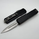 Microtech UTX-85 Gen IV w/ Black Handle & Satin D/E Full Serrated M390MK 12324-5