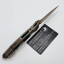 Marfione Select Microtech Socom Ram-Lok Titanium w/ Textured Inlay Antique Denim Handles w/ Bronze Accents & Bronze Stonewash M390MK 160RL-13MS3