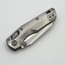 Microtech Marfione Select MSI RAM LOK Mini Slab Side Titanium Handles w/ Double Vapor Accents & Purple Accents & Stonewash M390MK 210M-10MS4