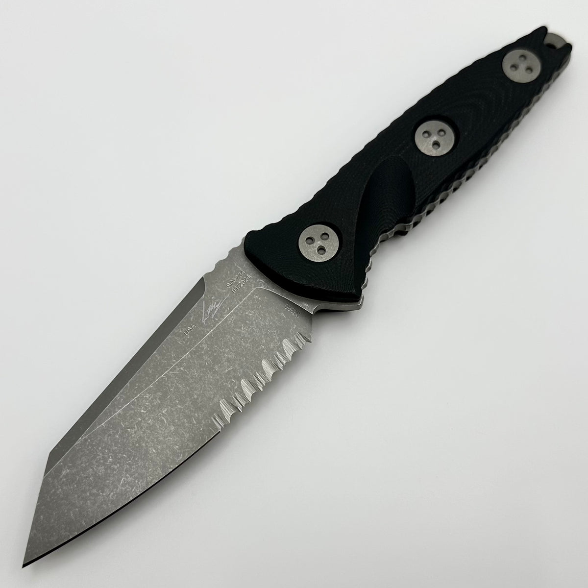 Microtech Socom Alpha Mini Warcom Apocalyptic Partial Serrated 93M-11A