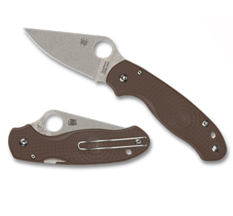 Spyderco Para 3 Lightweight Brown FRN Handles & 15V C223PBN15V