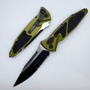 Microtech Socom Elite Auto OD Green Handles w/ S/E Black Partial Serrated 160A-2OD