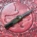 Pre-Owned Microtech Knives Mini Hera Outbreak D/E M390MK Signature Series 1702M-1OBDS